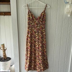 New Forever 21 Floral Woven Spaghetti Strap Dress sz S